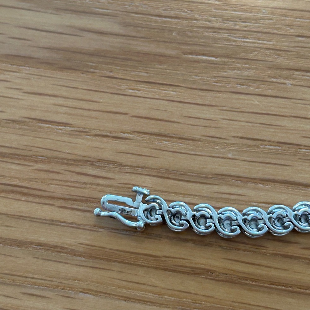 Kay Jewelers Sterling Silver Tennis Bracelet - Picture 6 of 12